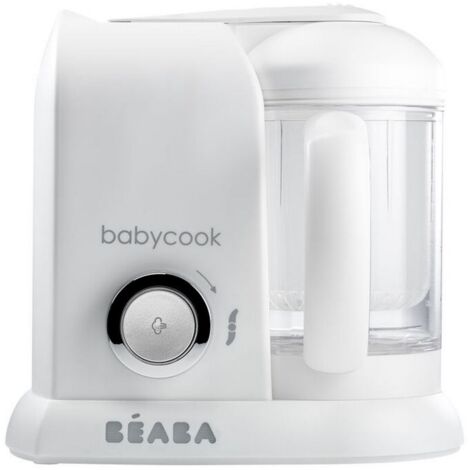 BEABA, Babycook Solo, Robot bebe 4 en 1, Cuiseur, Mixeur - Blanc