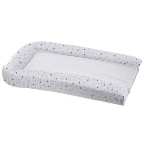 DOMIVA Matelas langer PVC + 2 Eponges amovibles - Blanc imprime etoiles