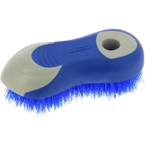 Brosse de nettoyage textile MICHELIN 009484 pour moquettes auto fibres polyester manche antidérapant bleue 20 x 6 x 7 cm (1/3)
