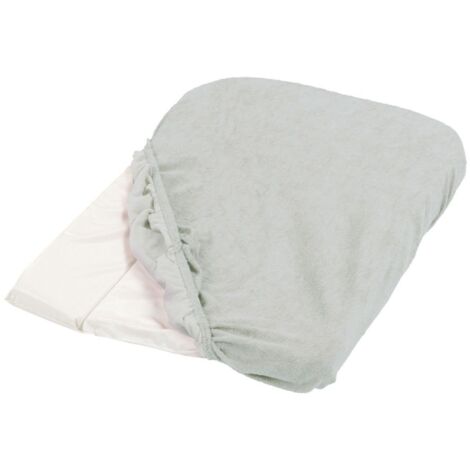 TINÉO - TINÉO - Lot 2 Housses Matelas a Langer, Matiere Éponge, Coins Élastiqués, Fabriqué En Europe, 75x50cm (Gris clair)