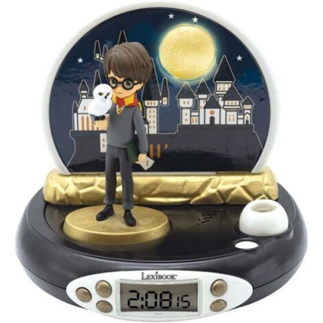 Les Tendances – Réveil lumineux enfant Harry Potter 3D – Projection d'heure au plafond – Sons magiques – Alimentation par piles – Couleur noire (1/5)