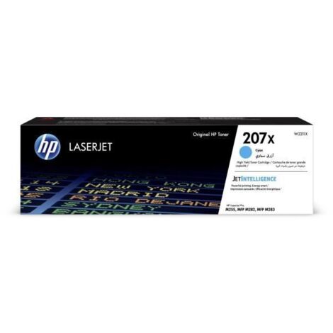 TONER HP 207 (W2211X) cyan - cartouche authentique pour imprimantes HP Color LaserJet Pro M255/MFP M282/ M283