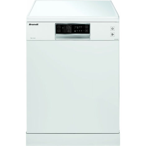 Brandt – Lave-vaisselle 60cm 14 couverts 44dB – Séchage convection active – 7 programmes de lavage – Indice de réparabilité 1,07 – DSF14524W