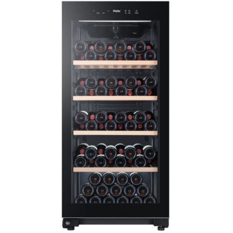 Haier – Cave à vin de vieillissement 116 bouteilles – Dimensions H126,5 x L59,5 x P63,5 cm – Classe énergétique G – Refroidisseur compresseur silencieux - HAI6930265393477