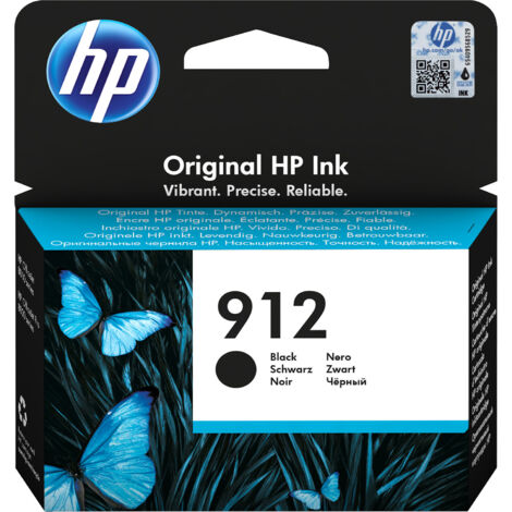 Hewlett Packard HP 912 - Original - Dye-sublimation ink - Noir - HP - OfficeJet 8012  - OfficeJet Pro 8035  - OfficeJet Pro 8025  - OfficeJet Pro 8024  - OfficeJet Pro 8022... 1 pièce(s) (3YL80AE301)