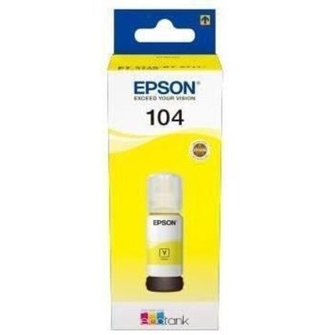 EPSON Kit de Remplissage dEncre Epson EcoTank 104 - Jaune - Jet dencre - 7500 Pages - 1 Units