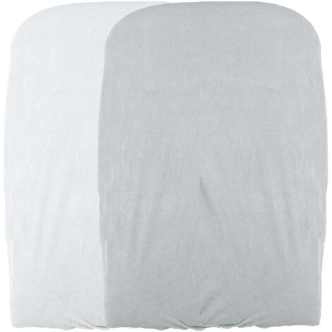 DOMIVA Lot 2 Housses matelas a langer - Peche/Perle