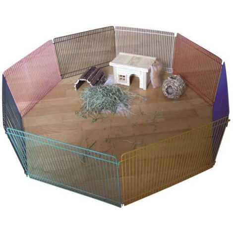 Enclos modulable pour rongeurs – 8 pièces – Dimensions 34 x 23 cm – Métal laqué – Pour usage intérieur sécurisé – Kerbl