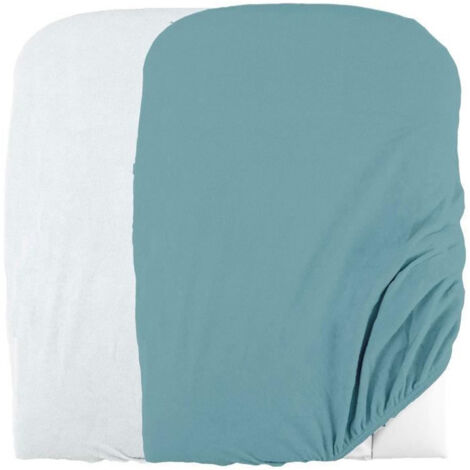 Domiva Set de housses de matelas à langer blanc 50x75 cm