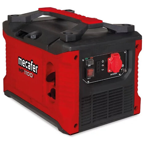 Mecafer – Groupe électrogène inverter Pure Sinus 1000 W continu 1200 W max – Moteur 4 temps essence 60 cc – Niveau sonore 63 dB – Autonomie améliorée