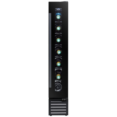 Cave à vin de service 7 bouteilles – Encastrable – Dimensions HxLxP : 86,5x14,5x47,5 cm – Froid brassé – Niveau sonore 44 dB – Climadiff (1/5)