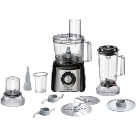 Bosch – Robot multifonction 800 W MCM3501M – Capacité 2,3 L – Couteau MultiLevel6 avec 3 doubles lames – Accessoires compatibles lave-vaisselle