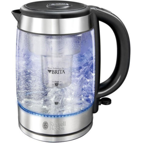Bouilloire en Verre Filtrante 1L Clarity - RUSSELL HOBBS - 20760-57 - Cartouche Filtre a Eau Brita Inclus (1/5)