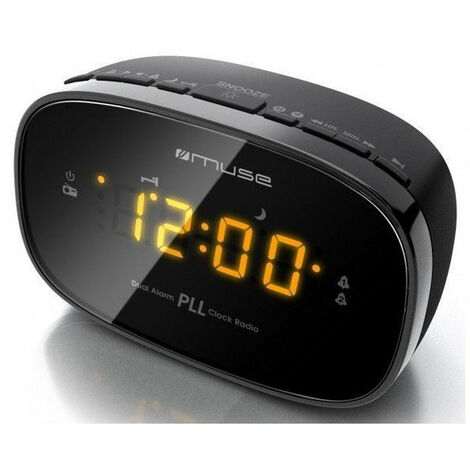 MUSE M 150 CR  Réveil radio - Double - Numérique - Noir - Sauvegarde par pile(s)