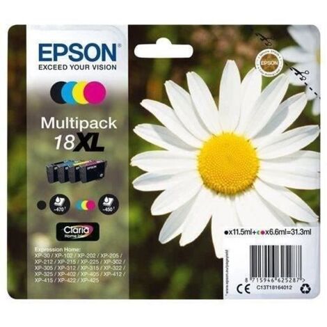 EPSON Multipack T1806 - Paquerette - Noir, Cyan, Magenta, Jaune