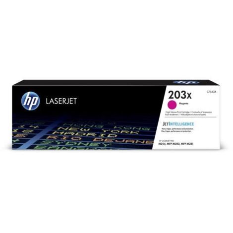 Cartouche de toner magenta haute capacité HP 203X pour imprimantes HP Color LaserJet Pro M254/M280/M281