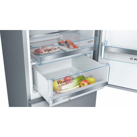 Réfrigérateur Combiné Bosch KGV39VLEAS Série 4 - 343L, Inox - No Frost, VitaFresh - 201x60cm