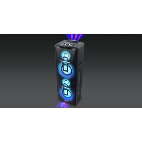 Micro-chaîne 1000W avec Bluetooth et NFC – Lumières d'ambiance multicolores – Pour événements festifs – M1990DJ – Muse