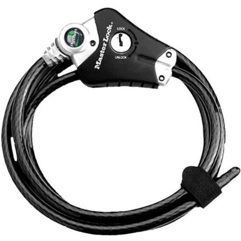 Master Lock 8428EURDPRO Câble antivol noir fermeture à clé S274122