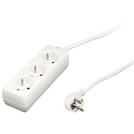 Bloc multiprise 3 prises 2P+T 16A blanc - Zenitech