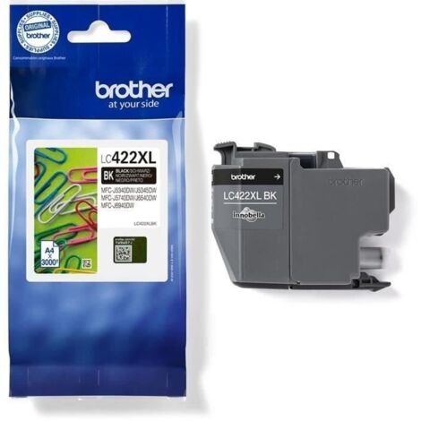 Cartouche LC422XLBK - BROTHER - Noir - 3000p - Pour Business Smart MFC-J5340DW, MFC-J5345DW, MFC-J5740DW, MFC-J6540DW et MFC-J69