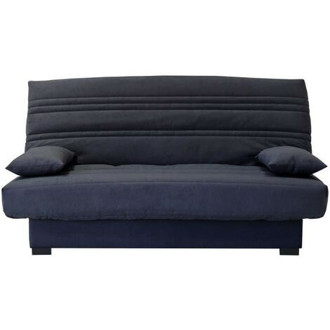 Canapé convertible 3 places – Matelas 17 cm haute résilience – Tissu gris anthracite – Dimensions L199 x P96 x H103 cm (1/5)