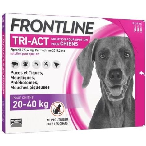 Frontline Pipettes antiparasitaires chien 20-40 kg 3 pcs