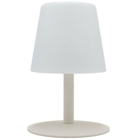 STANDY MINI CREAM Lampe de table sans fil avec pied en acier creme - base LED blanc chaud/blanc froid (1/10)