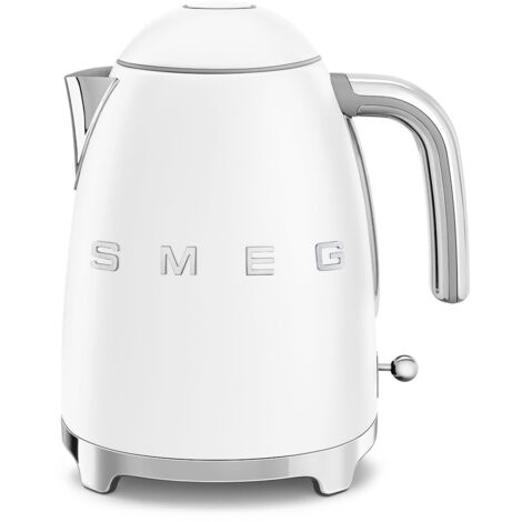 Smeg – Bouilloire sans fil 1.7L 2400W blanc mat – Capacité 1.7L – Arrêt automatique – Filtre anti-calcaire – KLF03WHMEU