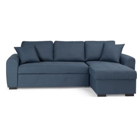 Hamilton Canapé d'angle convertible bleu avec coffre (1/5)