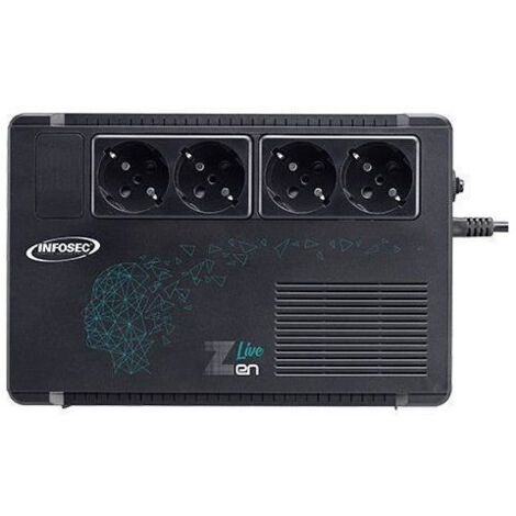 INFOSEC Zen Live 500 - Onduleur Line Interactive 500 VA 4 Prises FR/SCHUKO - Garantie 2 ans (1/10)