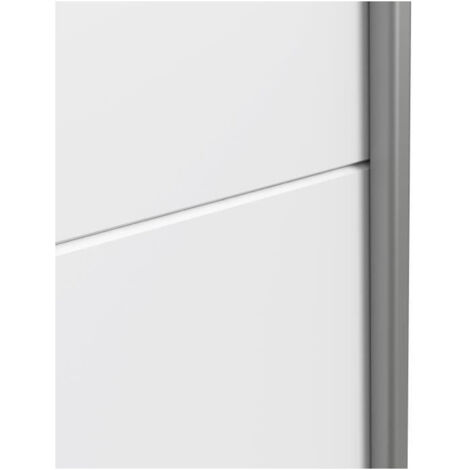 Armoire ULOS - Panneaux de particules - Blanc - 2 portes coulissantes - Style contemporain - L 170,3 cm