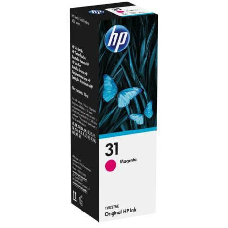 HP 31 Bouteille dencre magenta authentique 70 mL 1VU27AE pour HP Smart Tank 455/457/513/Plus 555/Plus 559/Plus 570/Plus 655