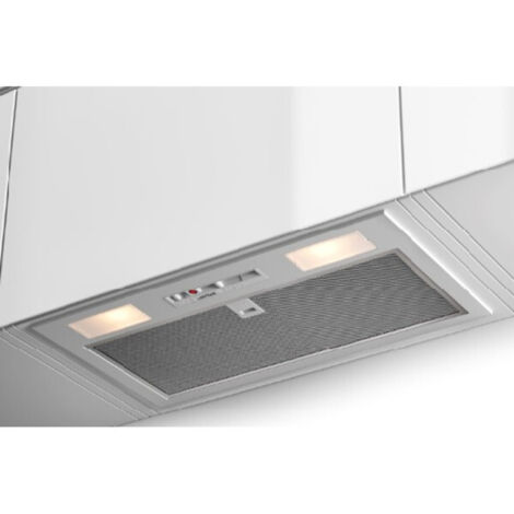 Airlux – Groupe filtrant 52 cm – Débit d'air 390 m³/h – Puissance 118 W – 3 vitesses – Éclairage LED intégré – Installation meuble haut - HGD550SI