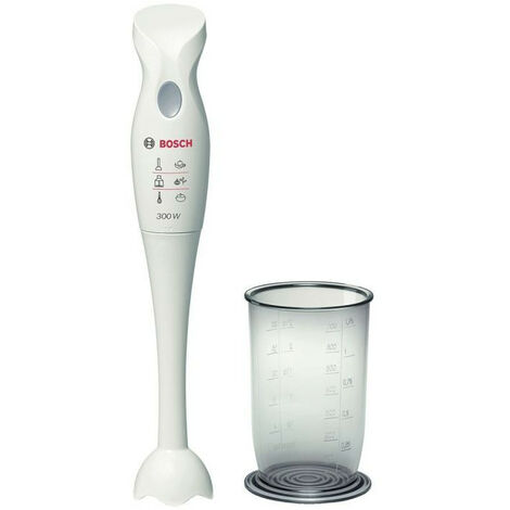 Bosch – Mixeur plongeant 300W – Pied amovible en plastique – Lame en acier inoxydable – Conception ergonomique pour un usage prolongé - MSM6B150