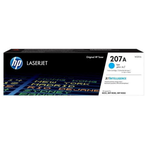TONER HP 207 (W2211A) cyan - cartouche authentique pour imprimantes HP Color LaserJet Pro M255/MFP M282/ M283