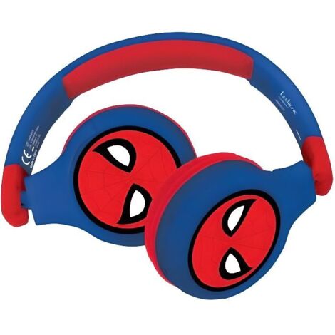 SPIDER-MAN Casque 2-en-1 Bluetooth et filaire confortable et pliable pour enfants avec limitation de son - LEXIBOOK (1/5)