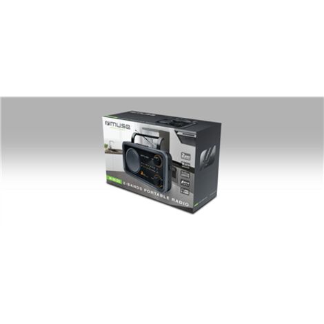 Radio portable analogique FM/MW avec antenne pivotante – Son de qualité 7,6 cm – Alimentation secteur ou piles – M06DS – Muse