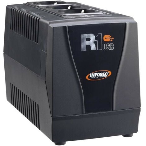INFOSEC - R1 USB 600 - Régulateur de tension automatique - Garantie 1 an
