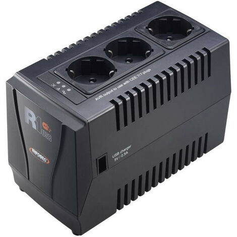 INFOSEC - R1 USB 600 - Régulateur de tension automatique - Garantie 1 an