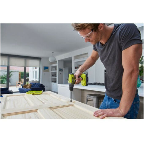 RYOBI Perceuse Visseuse - R18DD2-220S - 18V One Plus - 2 batteries 2,0Ah - 1 chargeur