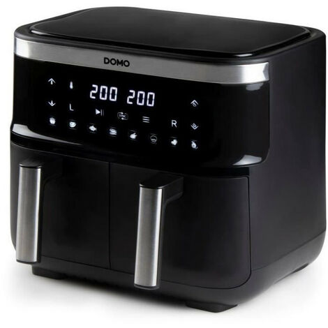 Friteuse a air chaud DOMO - DO537FR - 2 x 4 L - 85° a 200° - 8 programmes automatiques - l40 x L 40 x h 36 cm (1/5)