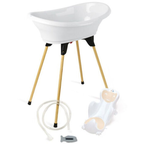 Pack baignoire THERMOBABY VASCO 5 en 1 Blanc muguet - Fabriqué en France (1/5)