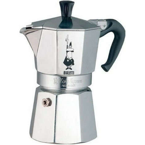 Cafetière italienne 4 tasses en aluminium – Système à triple chambre pour espresso riche – Valve de sécurité intégrée – Bialetti