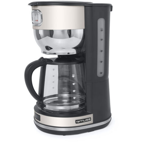 Cafetière à filtre 10 tasses – Verseuse en verre – Fonction maintien au chaud 40 min – Puissance 1000 W – Design rétro – Muse - V203803 (1/4)