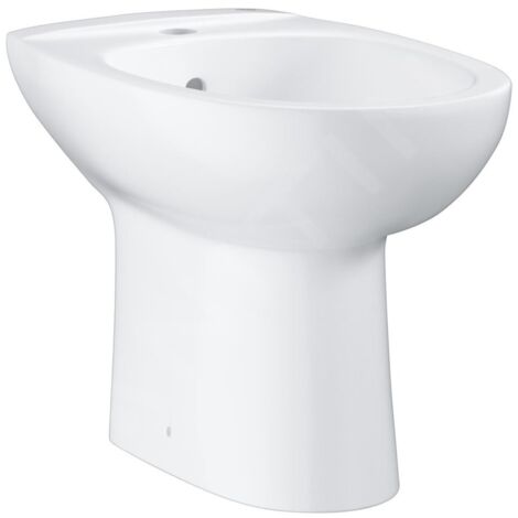 Grohe Bau Ceramic - Bidet sur pied avec déversoir, blanc alpin 39432000