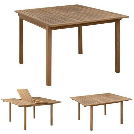 Table de jardin 6/8 personnes rectangulaire pliante 220x90 cm en bois Acacia