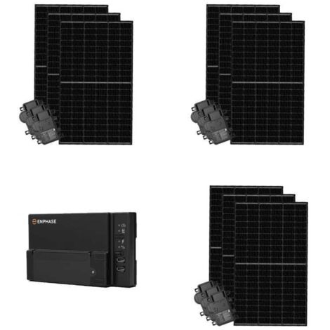 Thomson – Kit solaire autonome 9 modules 3,375 kW – Panneaux FULL BLACK – Micro-onduleurs Enphase – Installation et démarches incluses (1/5)