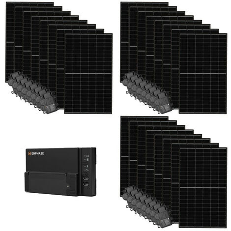 Thomson – Kit solaire autonome 24 modules 9kW – Autoconsommation – Panneaux FULL BLACK – Micro-onduleurs Enphase – Installation incluse