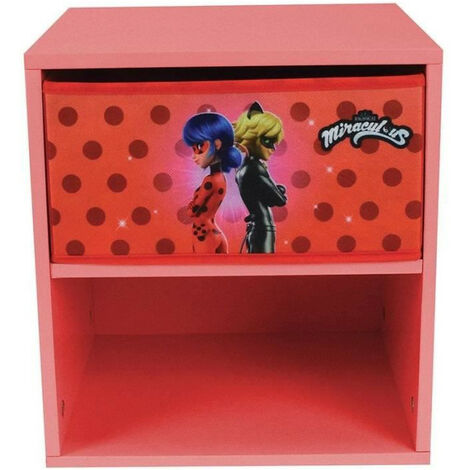 Fun house miraculous ladybug chevet avec tiroir h.36 x l.33 x p. 30 cm (1/3)